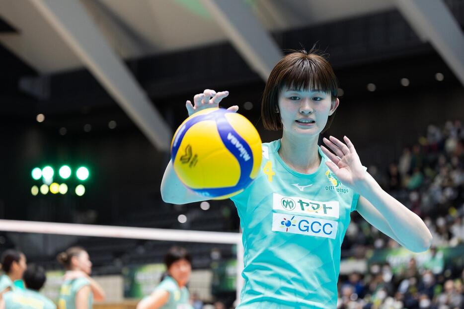 齋藤真由美監督就任と同時期にKUROBEアクアフェアリーズから移籍加入した道下ひなの選手