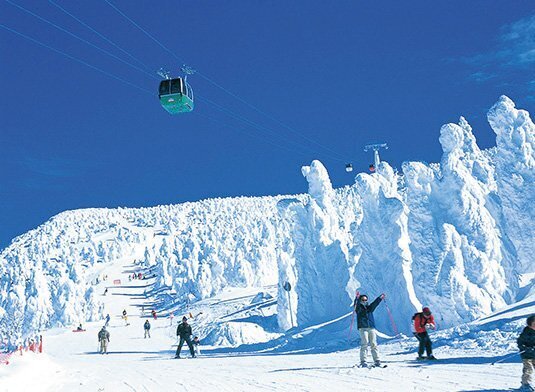 樹氷が楽しめるザンゲ坂・樹氷原コース