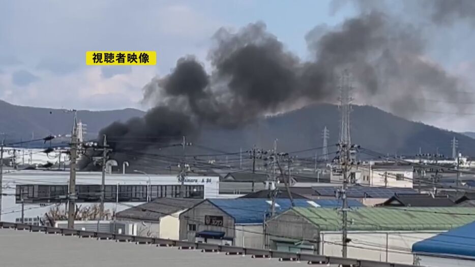 火事があった工場 愛知県江南市 画像:視聴者提供