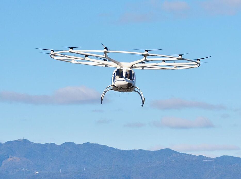 「空飛ぶクルマ」はデモ飛行にとどまる見通し（２０２３年１２月撮影）