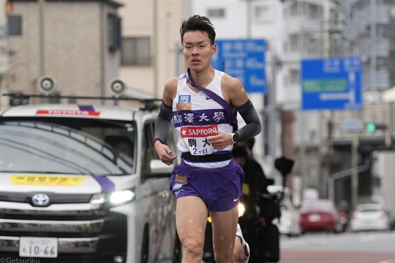 箱根駅伝7区で区間新をマークした佐藤圭汰（駒大）