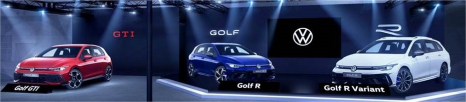 「東京オートサロン2025」にフォルクスワーゲンの新車種となる新型「Golf R」、新型「Golf R Variant」が初公開される。