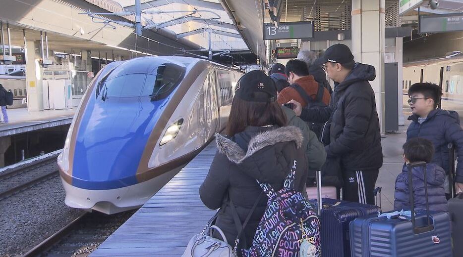 JR長野駅の新幹線ホーム