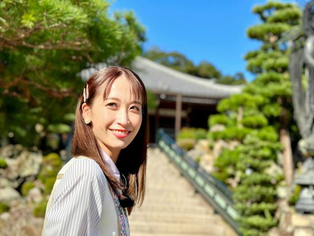 海乃美月さんが案内する宝塚市観光PR動画の一場面=同市提供