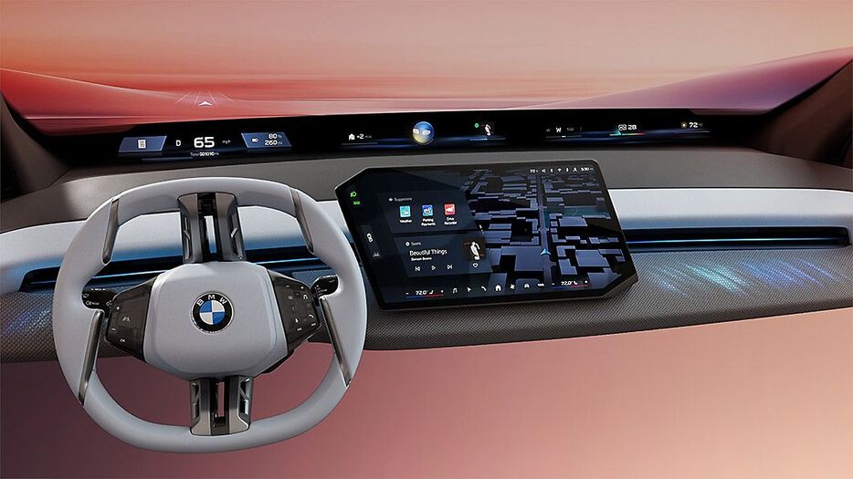 〈CES2025〉BMW、フロントガラス下部をディスプレーに　新型EV「ノイエ・クラッセ」に搭載