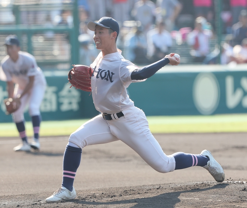 夏甲子園で先発した長野日大・山田 羽琉投手