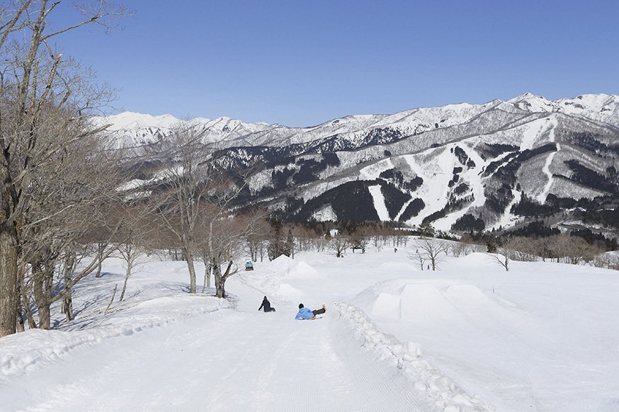 スキー場山頂からの景色