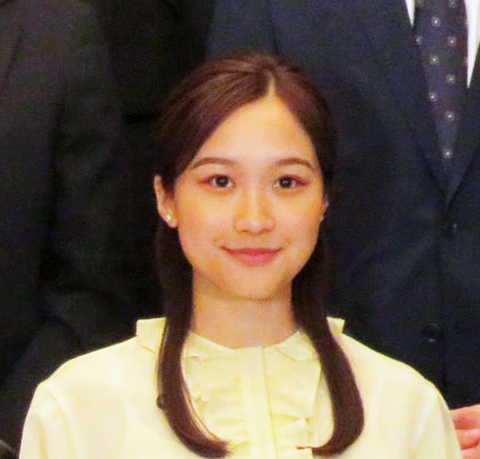 テレ朝松岡朱里アナ（2024年4月撮影）