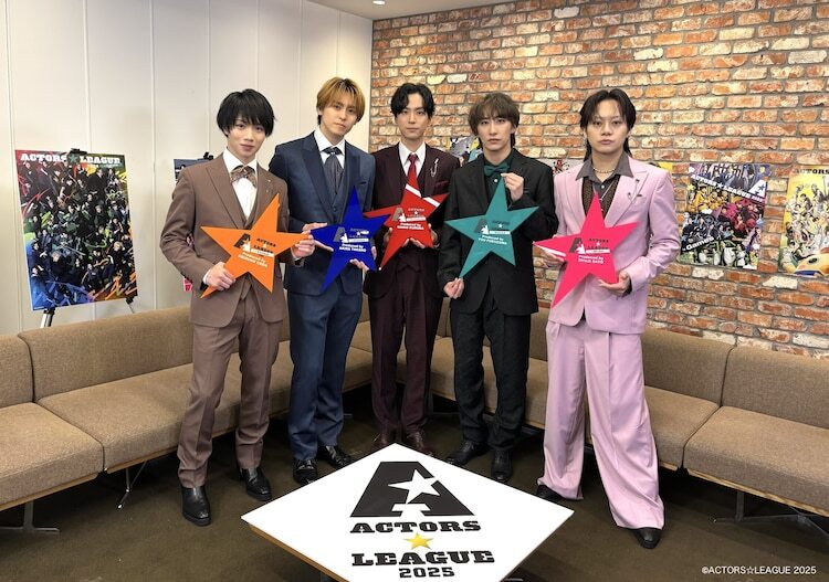 「ACTORS☆LEAGUE 2025」プロデューサーたち。左から植田圭輔、高野洸、黒羽麻璃央、福澤侑、佐藤流司。