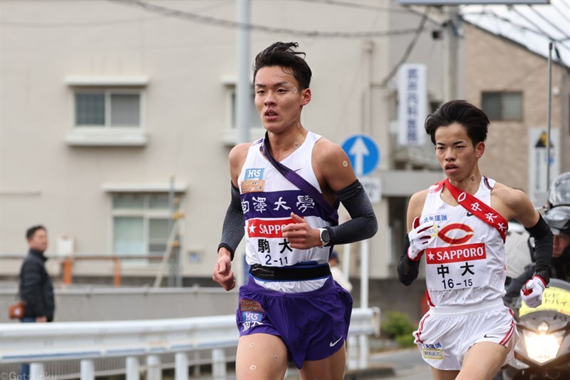 箱根駅伝7区で区間新をマークした佐藤圭汰（駒大）