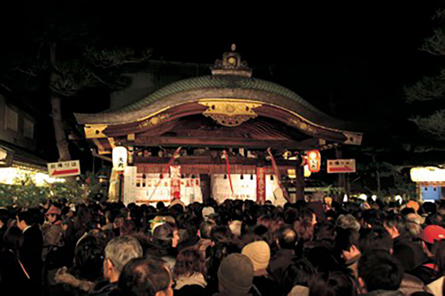 京都ゑびす神社の十日戎の様子