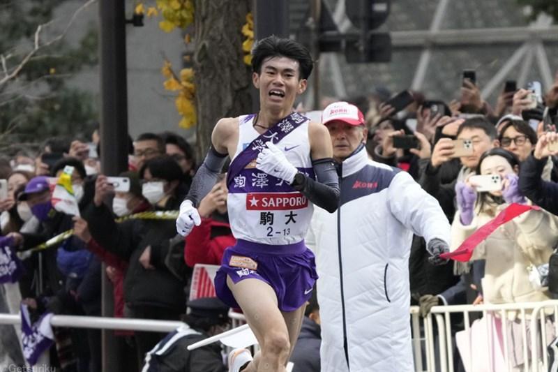 箱根駅伝で総合2位だった駒大（10区・小山翔也）