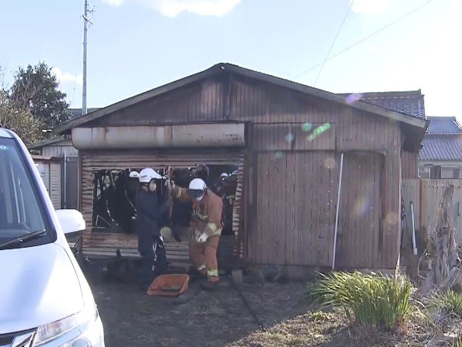 火事があった倉庫 三重県鈴鹿市