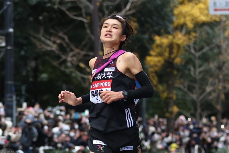 箱根駅伝で総合3位だった國學院大（10区・吉田蔵之介）