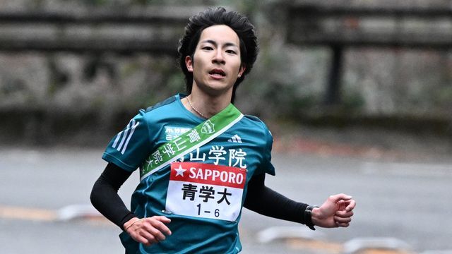 衝撃の区間新記録を出した青山学院大学4年生の野村昭夢選手(写真：アフロ)