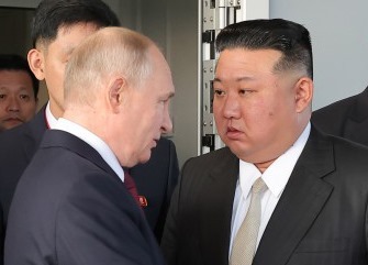 2023年9月にロシアを訪問した金正恩氏。労働新聞より引用。