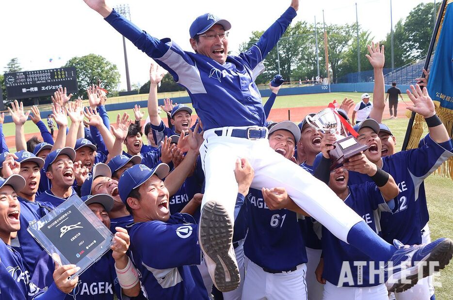 創部初となる第一代表で都市対抗本戦出場を決めたエイジェック男子硬式野球部