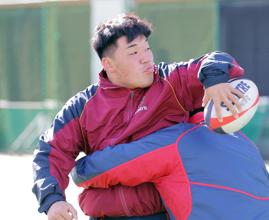 東海大大阪仰星戦に向け、軽めの練習をこなした常翔学園・井本章介（カメラ・朝田　秀司）