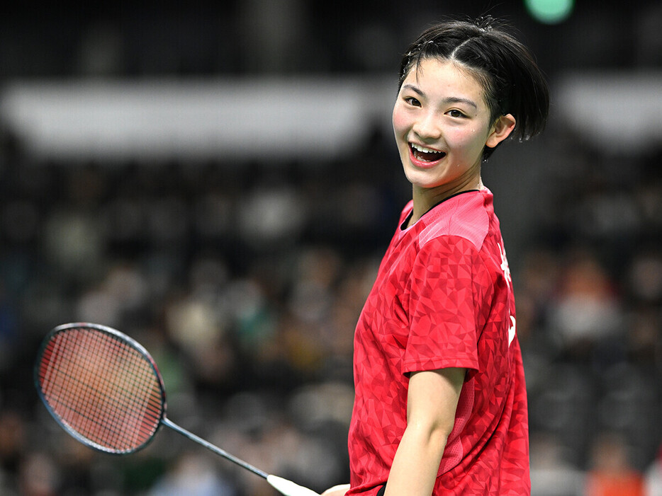 全日本総合女子シングルスを制した宮崎友花　photo by Kishimoto Tsutomu