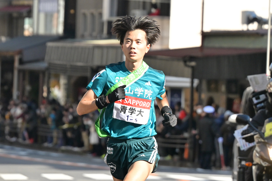 箱根駅伝5区で区間新をマークした青学大・若林宏樹