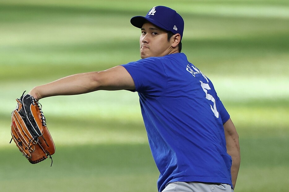 オフシーズン中もトレーニングを欠かさない大谷。(C)Getty Images