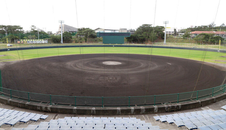 阪神の春季キャンプが行われる「バイトするならエントリー宜野座スタジアム」