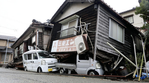 石川県輪島市の被災家屋（１日）