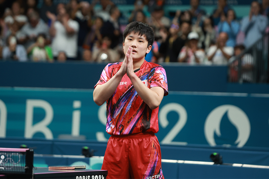 パリ五輪 張本智和 PHOTO：ITTF