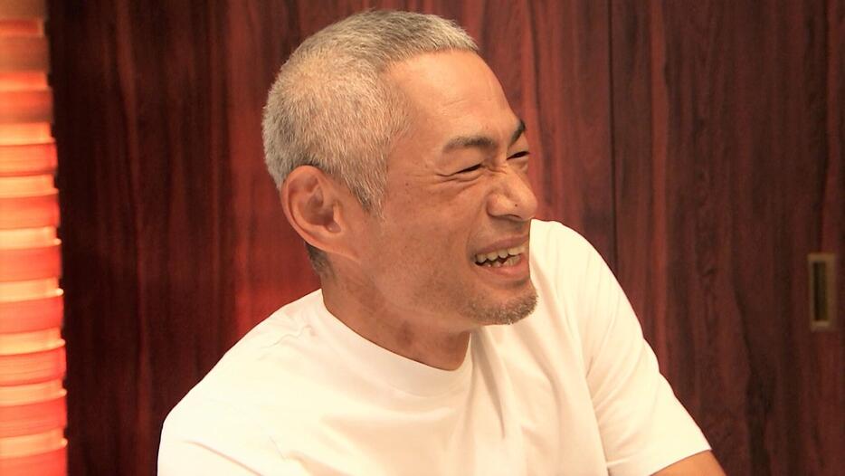 決起集会で松井を待っているイチロー