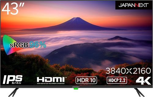 JAPANNEXT 43インチ 4Kモニター JN-IPS4302TUHDR（出典：Amazon）