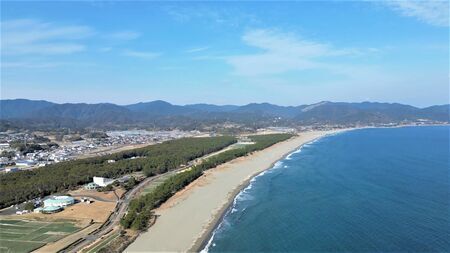 4kmにわたって続く黒潮町の砂浜（写真：黒潮町）