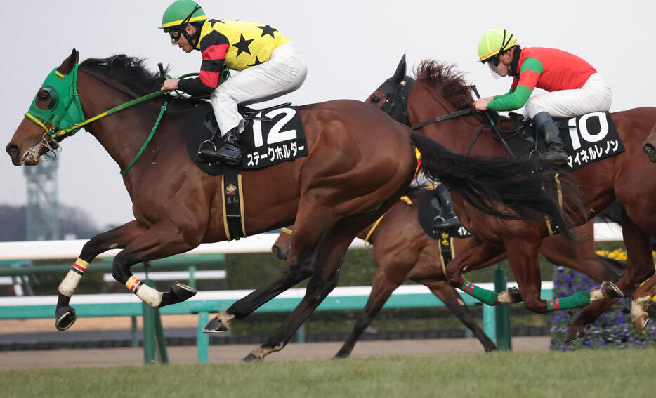 サンライズSを制したステークホルダーと戸崎騎手（撮影・柴田隆二）