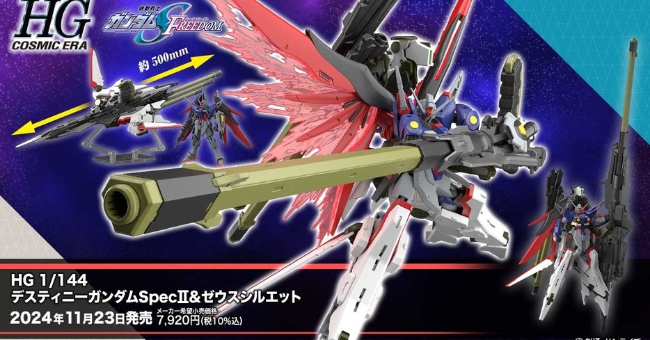 HG 1/144 デスティニーガンダムSpecII&ゼウスシルエット （画像はバンダイ公式サイトより引用）