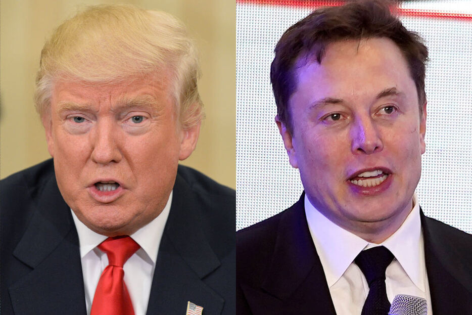 ドナルド・トランプ氏（左）とイーロン・マスク氏