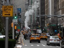 <p>E-ZPass readers and license plate-scanning cameras over Park Avenue in New York, US, on Friday, Jan. 3, 2025.</p>