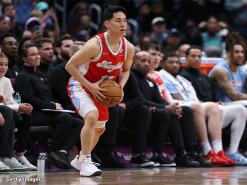 左肩の故障によりNBA2試合連続欠場となった河村［写真］＝Getty Images