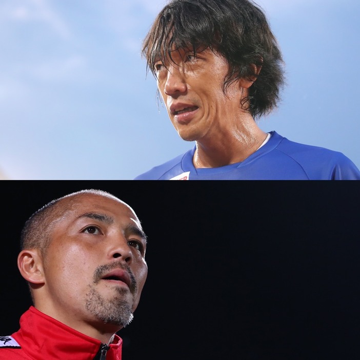 横浜FCの中村俊輔(上）と札幌の小野伸二(下）のレジェンド対決は開幕戦で実現するのか？（写真：YUTAKA/長田洋平/アフロスポーツ）