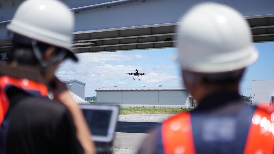 ロボテスの試験用橋梁は、ドローンでインフラ点検ができるかなどの試験が実施される（写真提供：福島ロボットテストフィールド）