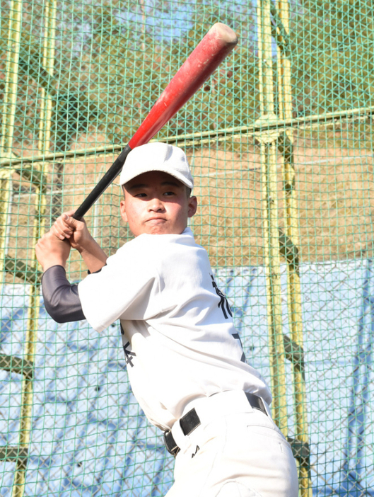 橋本好誠選手（２年）＝兵庫県姫路市打越で、後藤奈緒撮影