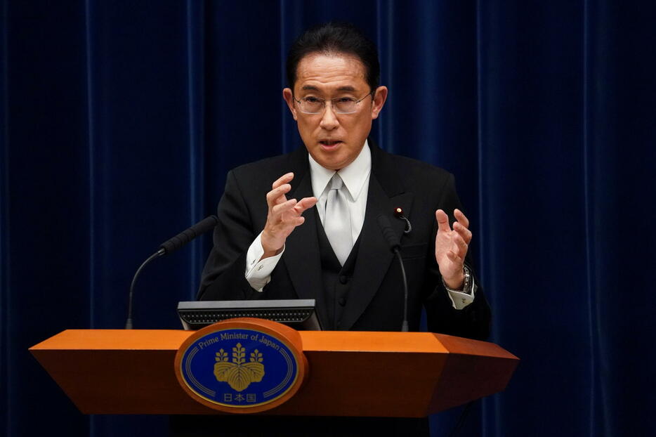 就任後「デジタル田園都市国家構想」を掲げた岸田文雄首相（写真：代表撮影/ロイター/アフロ）