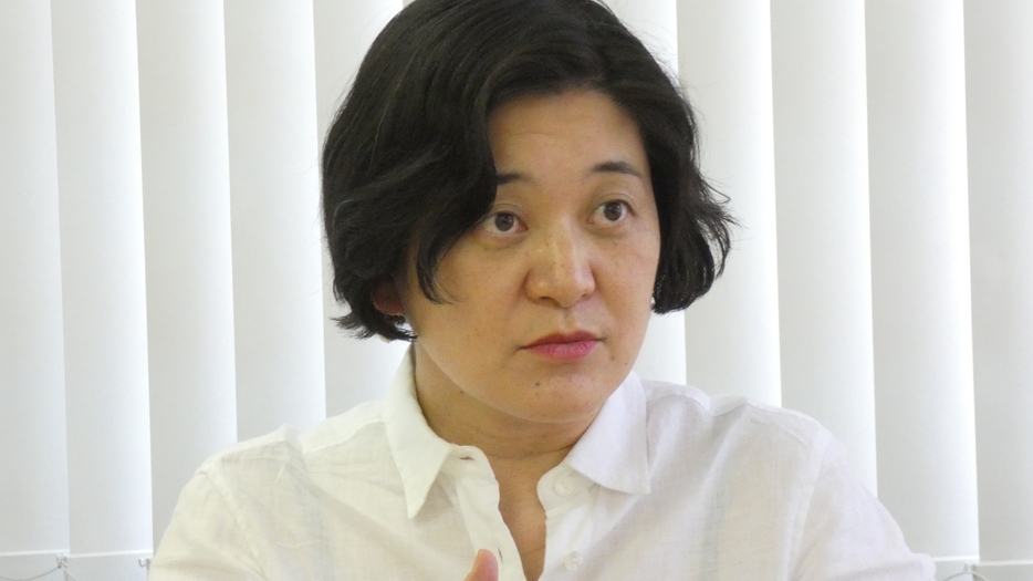 PWJ海外事業部の福井美穂さん。侵攻の2日後にはポーランドに到着（撮影：編集部）