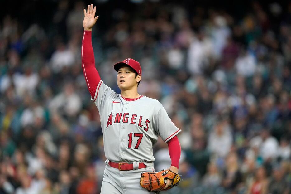 大谷翔平はマリナーズを6回無失点に抑えて連敗を止めて今季5勝目をマークした(写真・AP/アフロ）