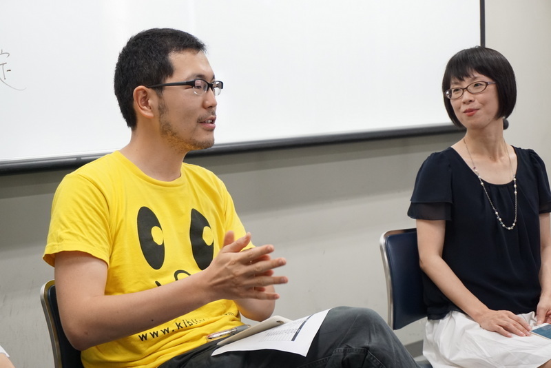 [写真]開沼博さん（左）と田中輝美さん