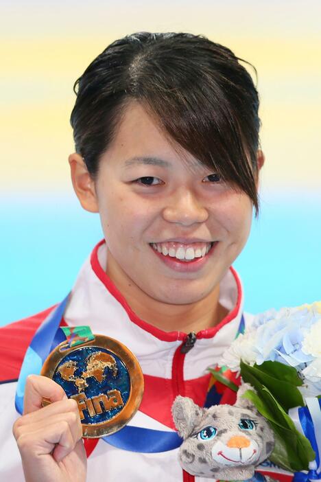 世界選手権で日本女子初の金メダルを手にし、来年のリオ五輪の代表権も獲得＝2015年8月6日（写真：長田洋平/アフロスポーツ）