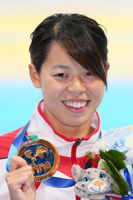 世界選手権で日本女子初の金メダルを手にし、来年のリオ五輪の代表権も獲得＝2015年8月6日（写真：長田洋平/アフロスポーツ）