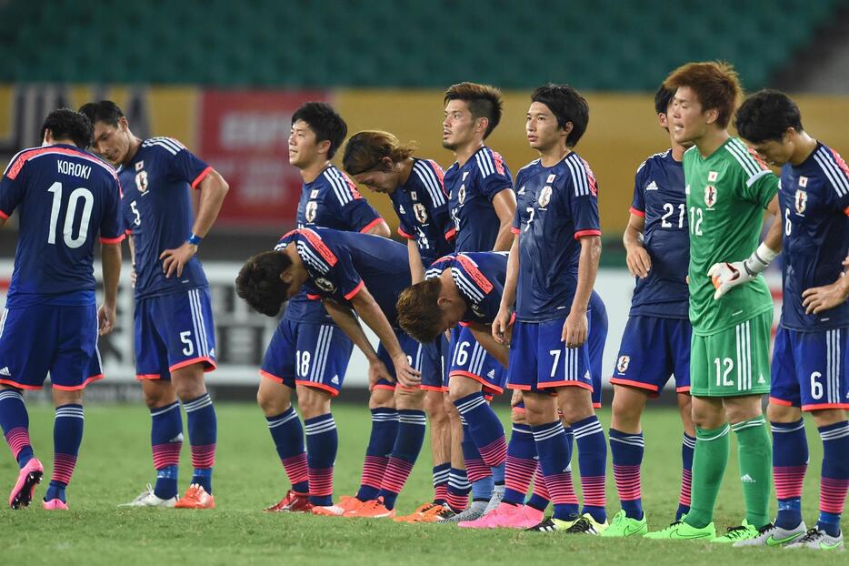 北朝鮮との初戦は1-2の逆転負け=2015年8月2日（写真：アフロスポーツ）