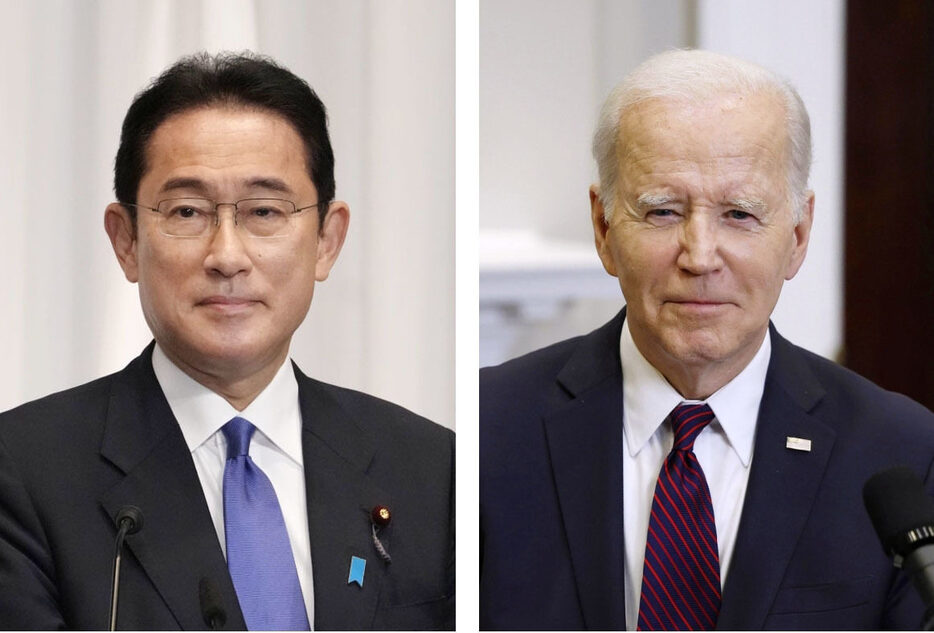 岸田文雄首相、バイデン米大統領（ゲッティ＝共同）