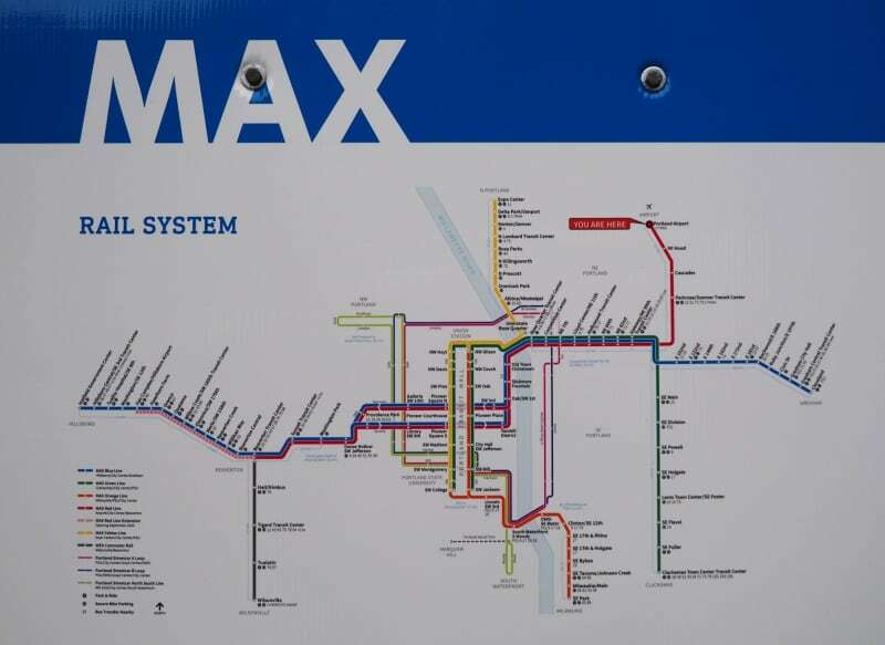 ＭＡＸの路線図（太い線）。細い線は路面電車