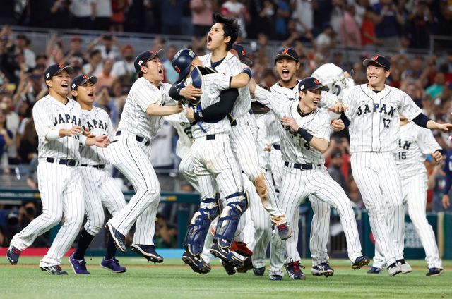 3月、WBCで世界一に輝いた侍ジャパン（写真:USA TODAY Sports/ロイター/アフロ）