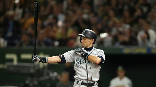 高校野球部に指導したイチローさん(写真:USA TODAY Sports/ロイター/アフロ)